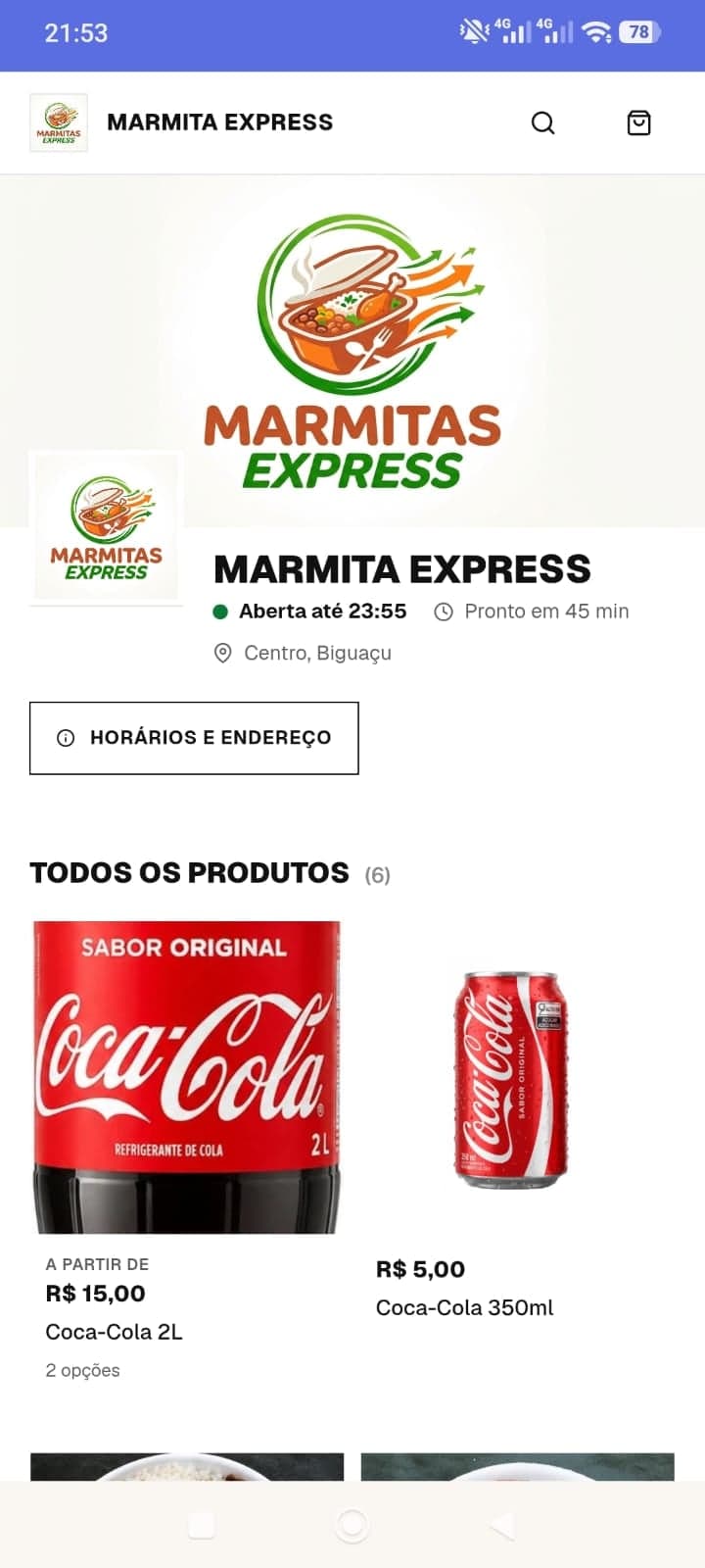 Loja online no celular do cliente